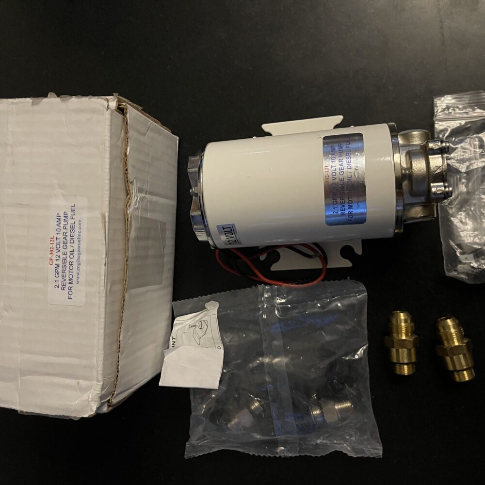 2.1 GPM Gear Pump 12V With Larger Motor for Motor Oil Transfer or Diesel Fuel