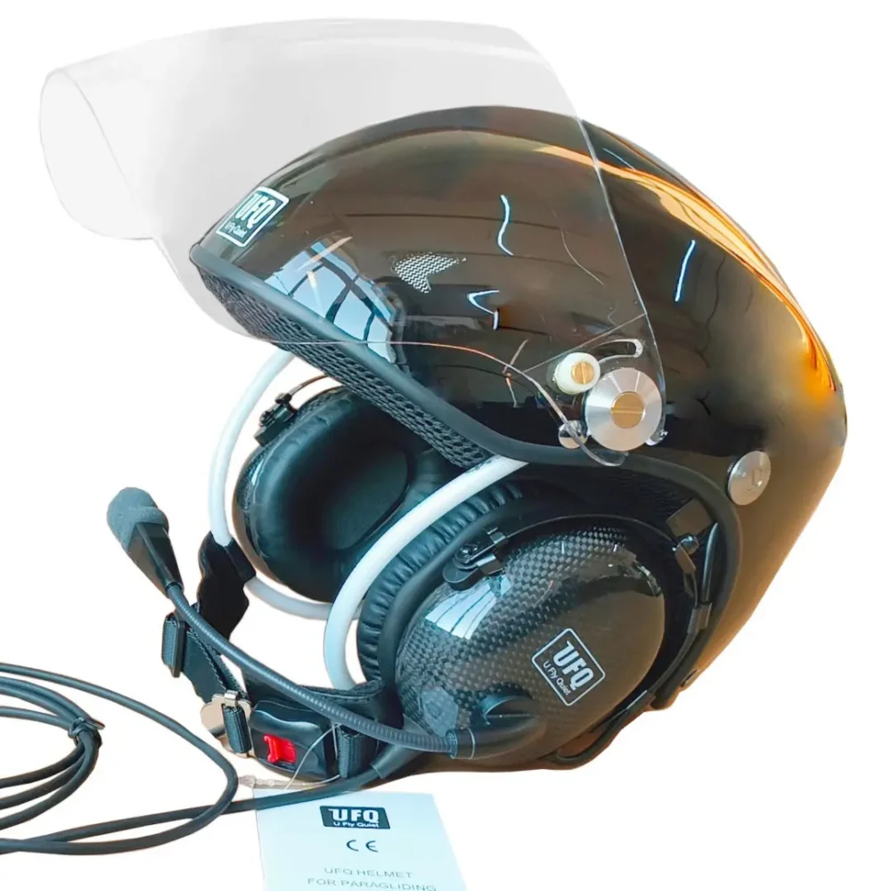 UFQ BT AHA38 – ANR bluetooth aviation helmet carbon firber earcups