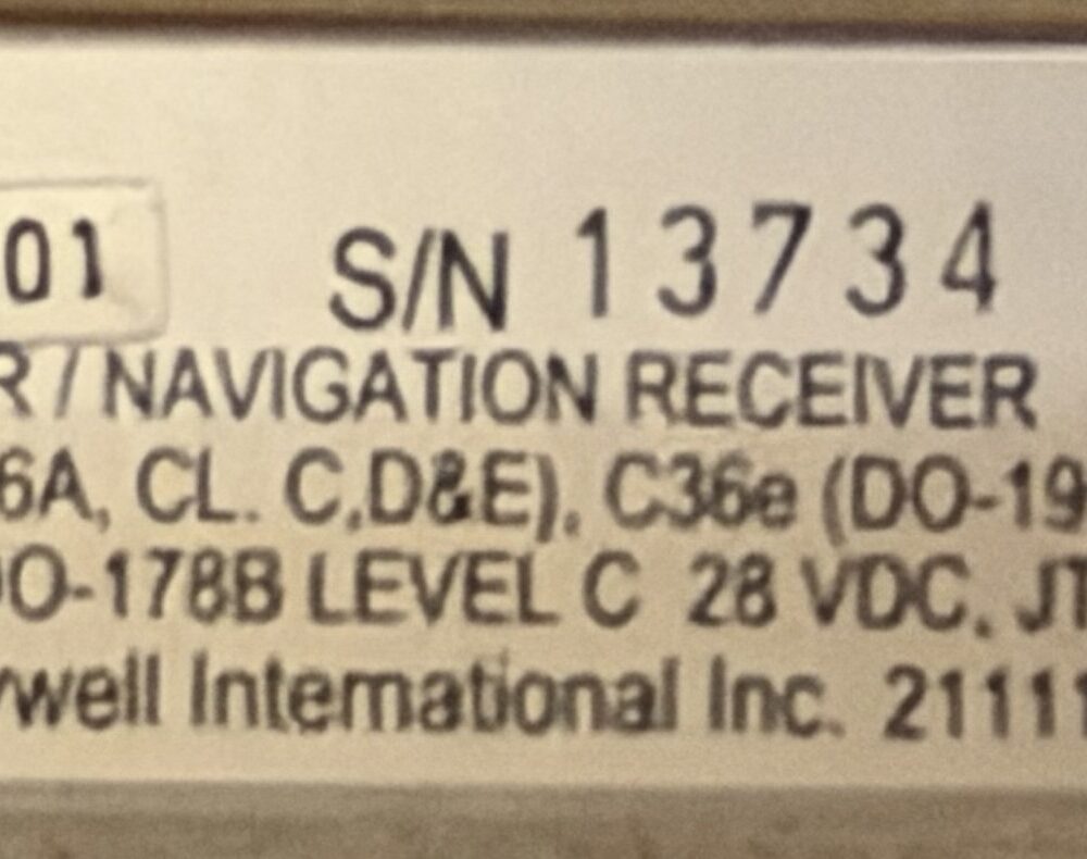 Bendix King KX 165A 8.33 kHz radio 28 V internal glideslope