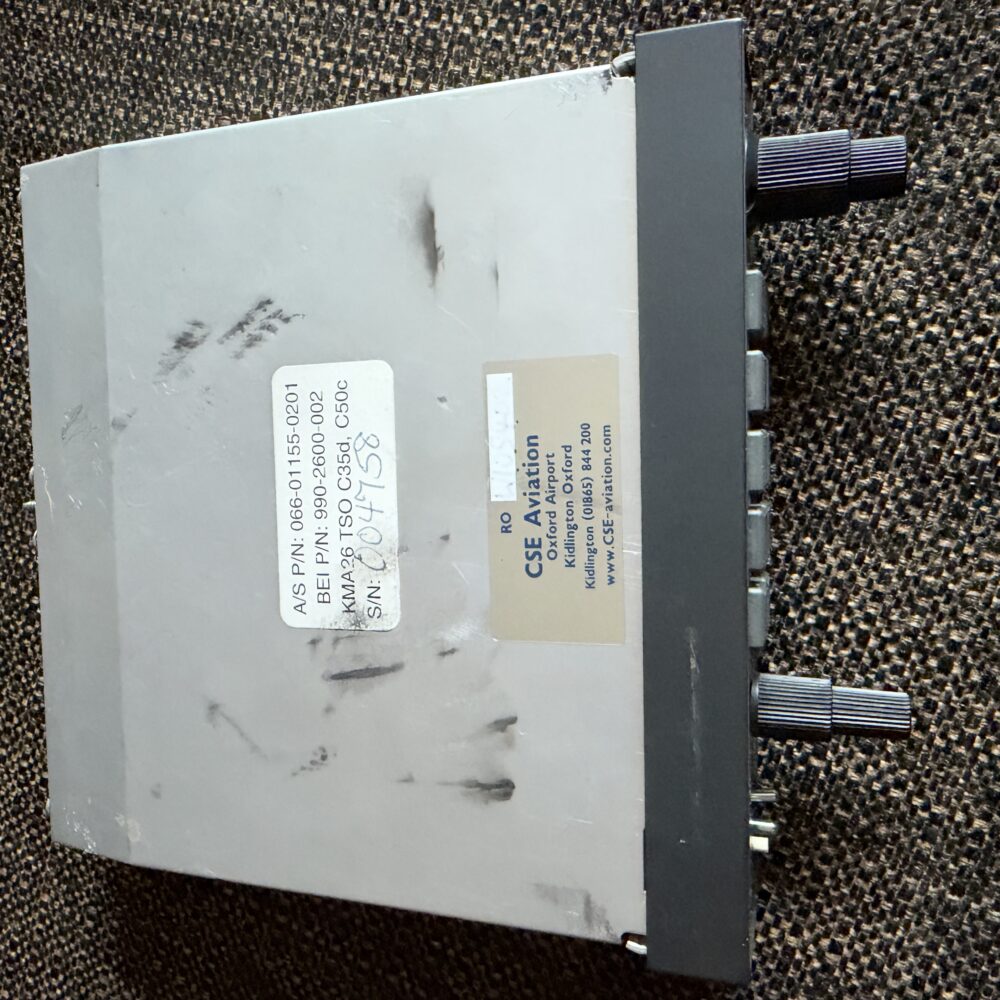 Bendix King KMA 26 audio panel 12/24V