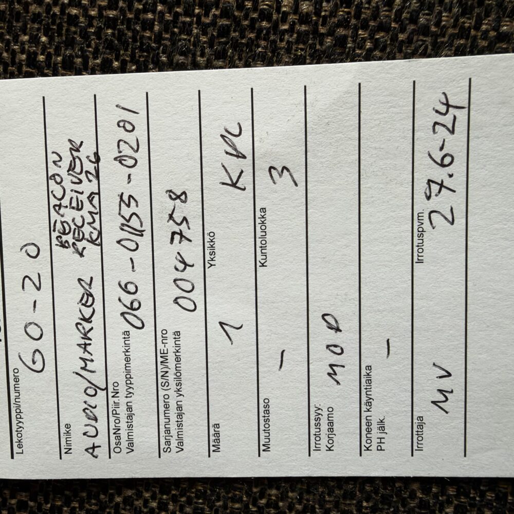 Bendix King KMA 26 audio panel 12/24V